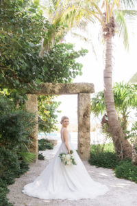 Nicole Spose A-Line Wedding Dress with Embellishments | Tropical Sarasota Florida Wedding
