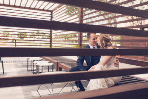 Bride and Groom Unique Outdoor Portraits in Downtown Tampa | Tampa Wedding Photographer Luxe Light Images