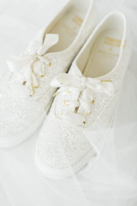 White Sparkle Kate Spade Keds Bridal Wedding Shoes