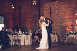 Bride and Groom First Dance Photo | Tampa Wedding in Historic Venue Armature Works | Luxe Light Photography