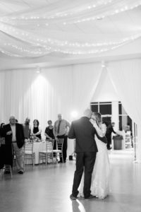 Bride and Groom First Dance Photo | Black and White Photography Wedding Portrait | Tampa Wedding Venue the Tampa Garden Club
