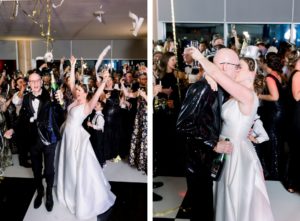 Fun New Year's Eve Wedding Midnight Kiss Portrait, Confetti and Champagne | Wedding Photographer Shauna and Jordon Photography | Tampa Bay Wedding Planner UNIQUE Weddings + Events | Wedding DJ Grant Hemond & Associates