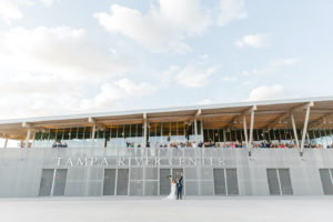 Wedding Guests Group Shot | Downtown Tampa Wedding at Tampa River Center