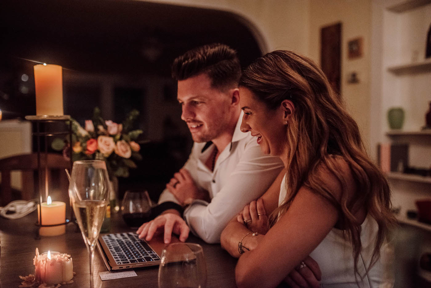 Intimate COVID Elopement Reception Dinner | Virtual Wedding Live Stream