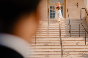 Boho Glam Wedding | Bride Walking Down the Aisle at Tampa Wedding Venue The Regent