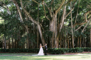 Florida Bride and Groom under Towering Banyan Trees | Sarasota Wedding Planner NK Weddings