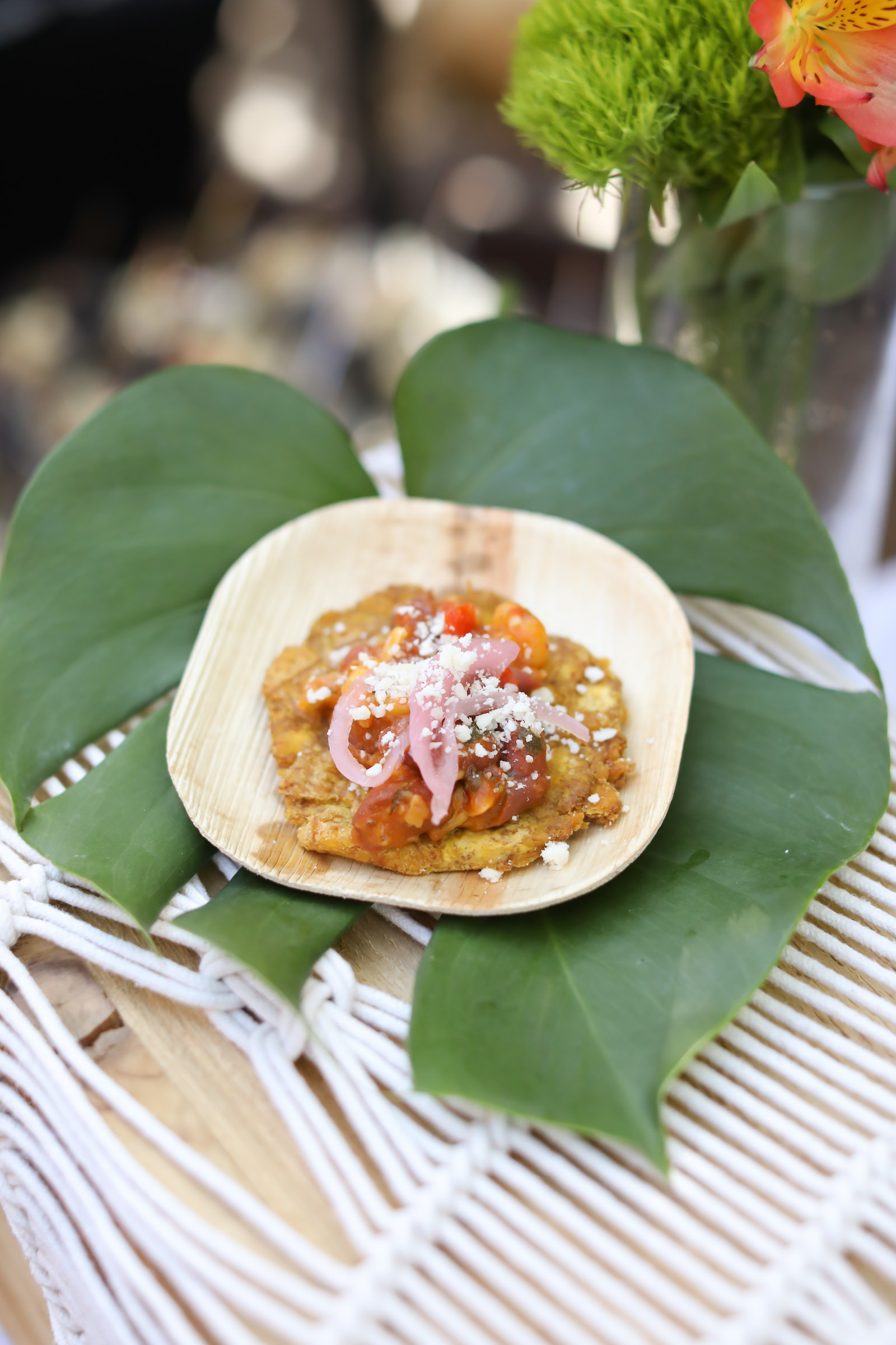 Tampa Wedding Catering Appetizer on Sustainable Bamboo Platter