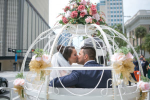Bride and Groom Horse Drawn Carriage Rise Ceremony Send Off | Cinderella Carriage Wedding Buggy