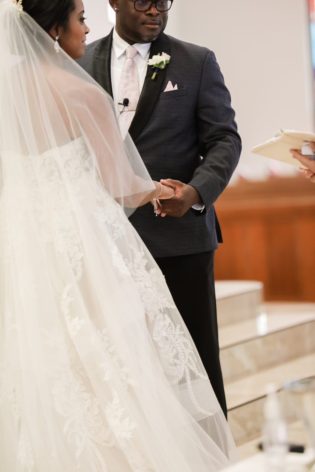 Tampa Bay Bride and Groom Exchange Vows in Church Ceremony | Florida Wedding Photographer Lifelong Photography Studio