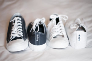 Bride and Groom Wedding Shoes Sneakers Keds | White Bridal Keds Wifey | Black Wedding Keds Hubby