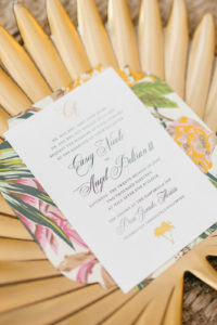 Tropical Themed Wedding Invitation | Doyle Paper Co