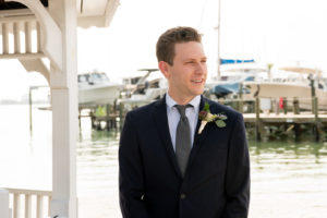 Florida Groom Sees Bride During Wedding Ceremony | Wedding Planner Elope Tampa Bay | St. Petersburg Private Beachfront Wedding Venue Isla Del Sol Yacht and Country Club