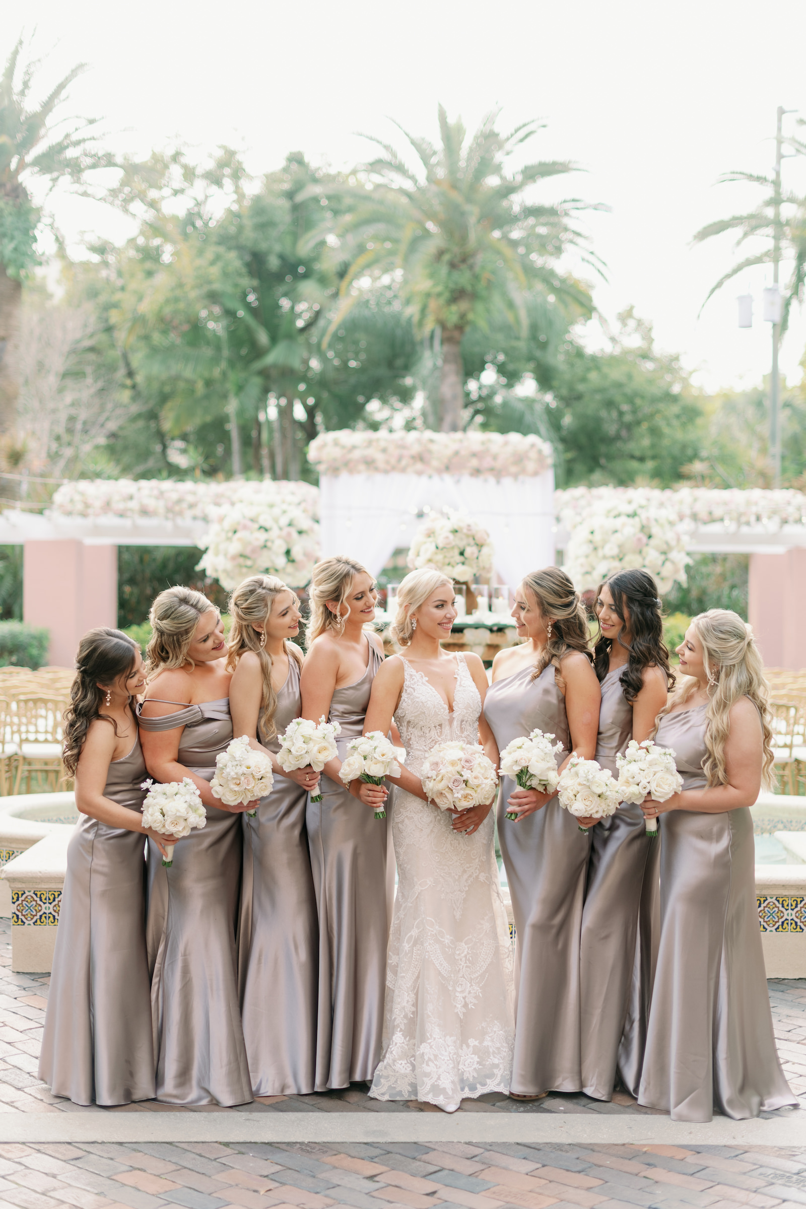 Tampa Bay Bride and Bridesmaids, Wearing Mix and Match