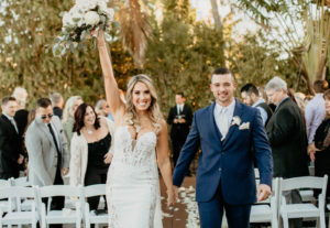 St. Pete Bride and Groom Excited Reaction to Just Saying I Do, Exiting Wedding Ceremony