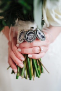 Vintage Wedding Details, Bridal Bouquet with Antique Lockets of Family | Florida Wedding Planner Special Moments Event Planning