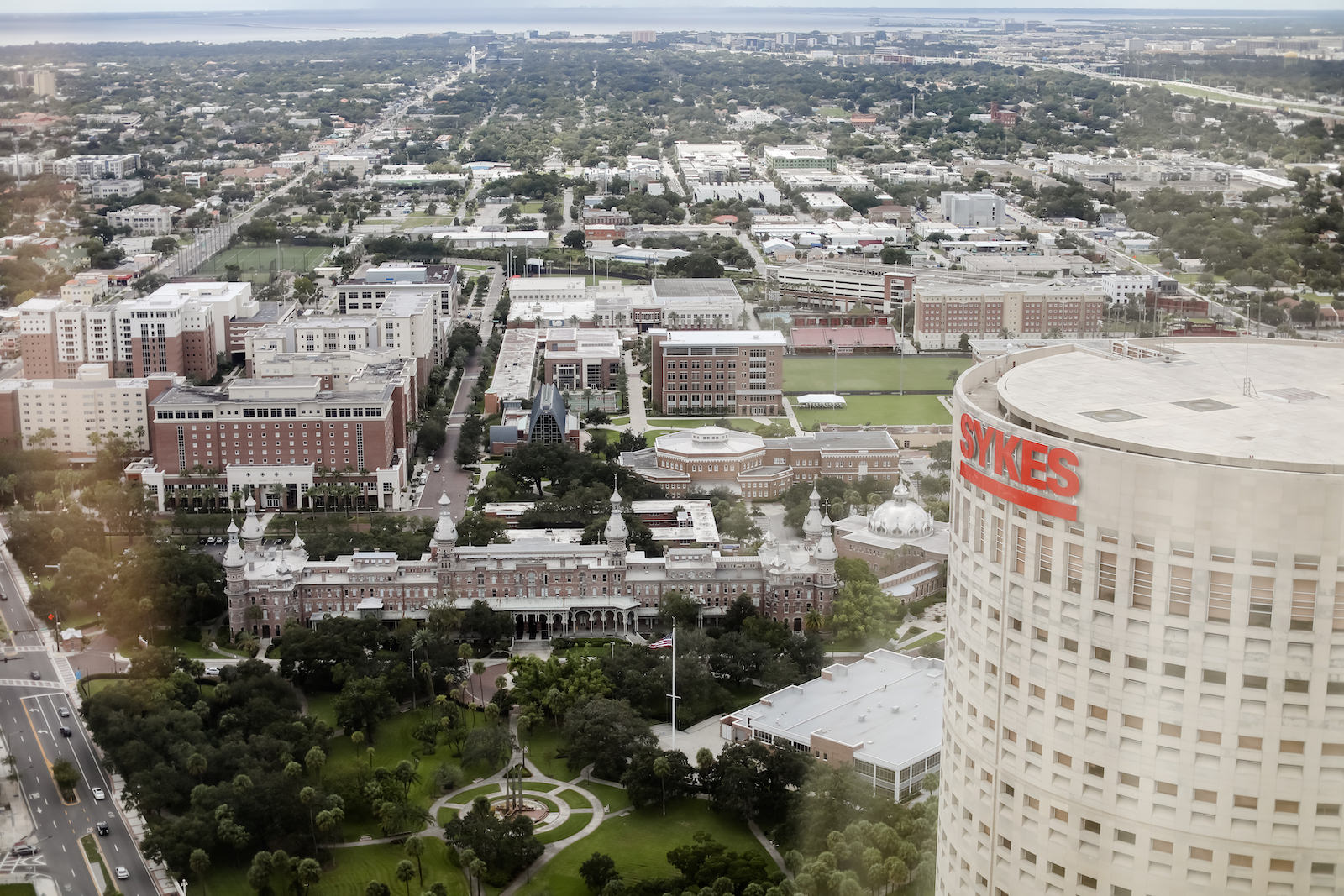 View of The University of Tampa from Wedding Venue The Tampa Club