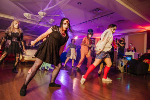Creepy Zombies Halloween Wedding Reception Flash Dance