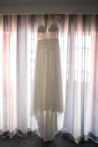 Lace and Tulle Illusion V Neckline Wedding Dress | Tampa Bay Wedding Photographer Carrie Wildes | Wedding Dress Truly Forever Bridal