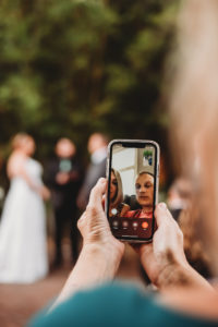 Modern Florida Wedding During COVID 19 Pandemic, Virtual Guest Attendance on Cell Phone FaceTime and Video Call | Unique Tampa Bay Wedding Venue NOVA 535