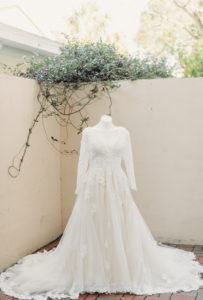 Long Sleeve Lace Plunging V Neck Tulle Ballgown Wedding Dress Bridal Gown