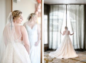 Romantic, Boho Whimsical Inspired Florida Bride in Wedding Dress, Kitty Chen Couture Pera Design, A-Line Ivory Lace Gown with Sultry Low-cut Back, Illusion Lace Fitted Bodice, Bohomeian All Natural Hair and Makeup Style with Braided Updo | Florida Wedding Photographer Lifelong Photography Studios | Tampa Bay Bridal Boutique CC's Bridal