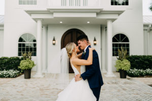 Classic Bride and Groom Intimate Portrait | Tampa Bay Wedding Photographer Amber McWhorter Photographer | Safety Harbor Wedding Venue Harborside Chapel | Wedding Hair and Makeup Femme Akoi Beauty Studio