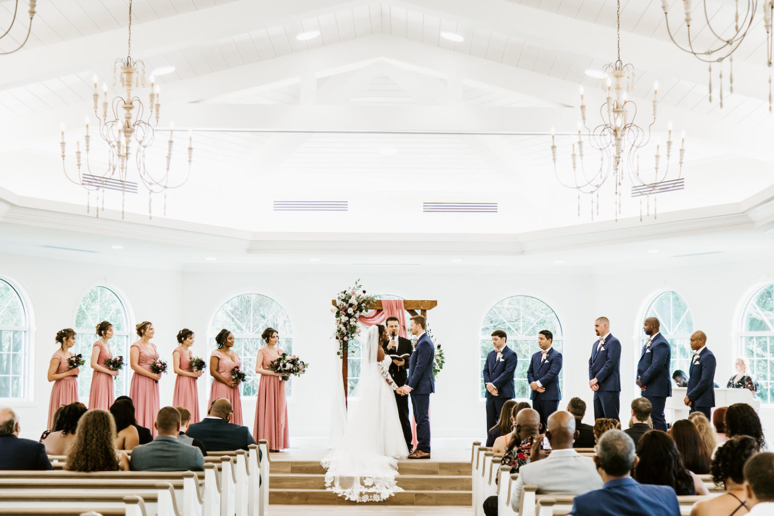 Indoor Church Wedding Ceremony at Safety Harbor Wedding Venue