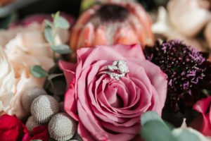 Romantic Florida Engagement Ring with Floral Design | Florida Wedding Florist: Posies Flower Truck