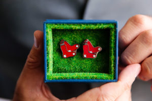 Groom Gift Red Sox Cuff Links