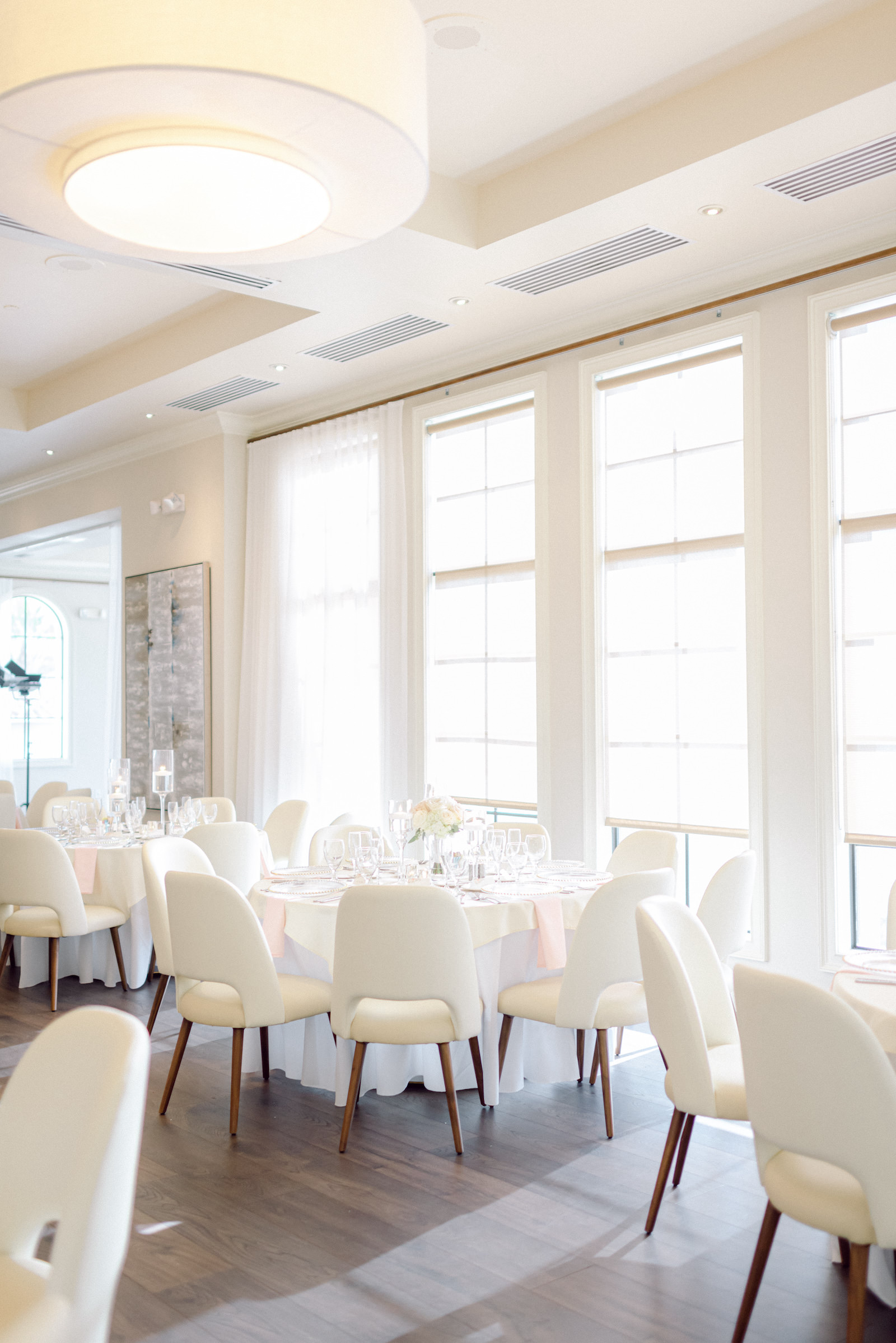 Romantic Classic Wedding Reception Decor, Ivory Chairs | Tampa Wedding Venue Westshore Yacht Club