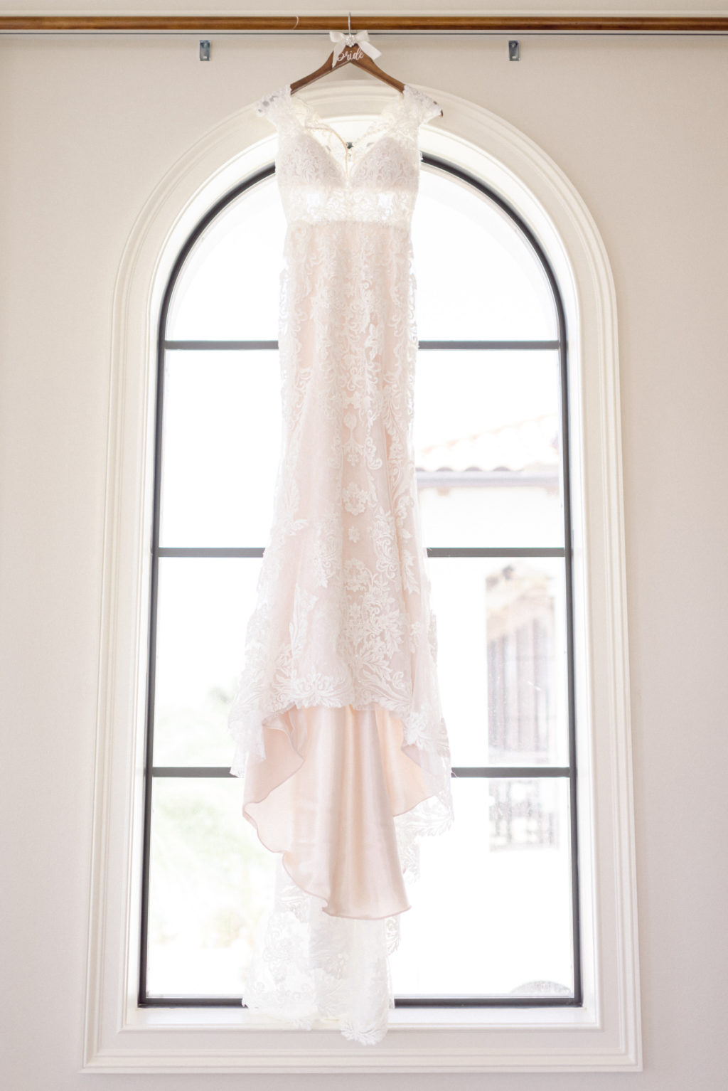 Lace and Illusion V Neckline Romantic Wedding Dress