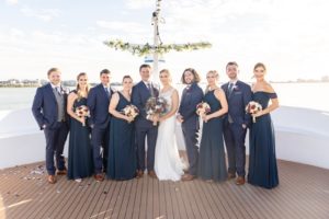 Wedding Party Portrait | Tampa Florida Nautical Wedding Venue | Yacht StarShip Clearwater