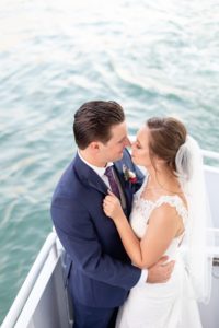 Bride and Groom Intimate Wedding Portrait | Tampa Florida Nautical Wedding Venue | Yacht StarShip Clearwater