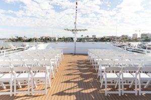 Ceremony on Ship Deck of Florida Nautical Wedding Venue | Yacht StarShip Clearwater