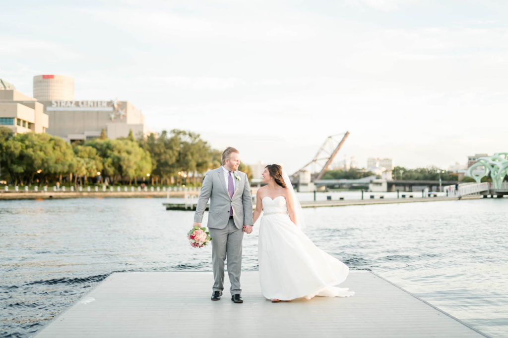 Tampa Bay Bride and Groom Waterfront Photo