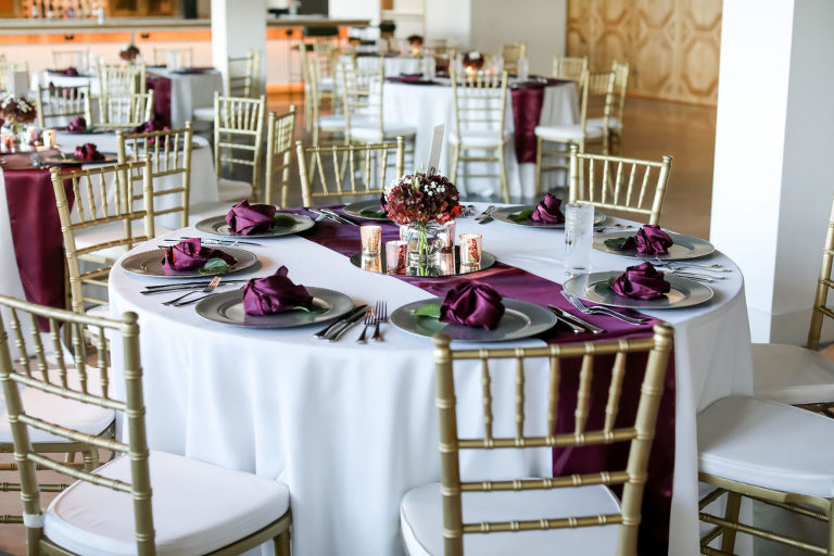 Modern, Romantic Burgundy South Tampa Wedding | Hyde House