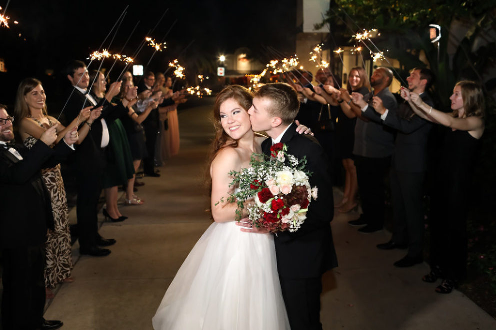 Modern, Romantic Burgundy South Tampa Wedding Hyde House