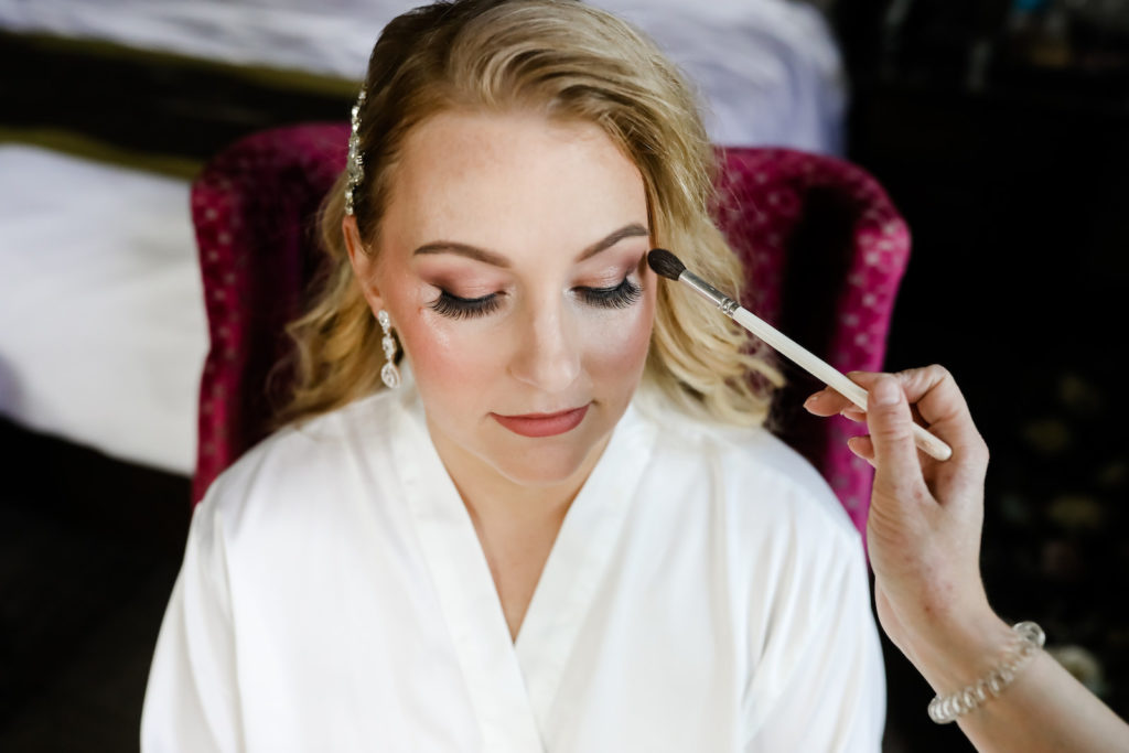 Florida Bride Getting Wedding Ready with Natural Eye Makeup | Tampa Bay Wedding Hair and Makeup Femme Akoi Beauty Studio | Wedding Photographer Lifelong Photography Studio