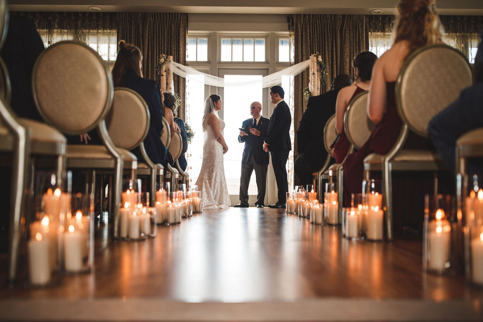 Tampa Bride and Groom Exchanging Vows During Wedding Ceremony | St. Pete Wedding Venue The Birchwood