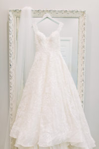 Romantic Floral Lace Over Tulle Ballgown Allure Couture Bridals Wedding Dress with Off the Shoulder Straps