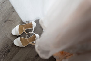 White Strappy Wedding Shoes for Bride