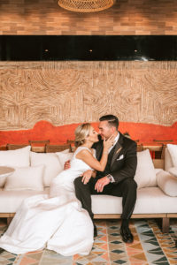 Bride and Groom Wedding Portrait | Modern South Tampa Wedding Venue Aloft Midtown Sal Y Mar | Wedding Photographer and Videographer Bonnie Newman Creative