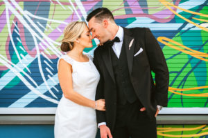 Bride and Groom Wedding Portrait | Modern South Tampa Wedding Venue Aloft Midtown Sal Y Mar | Wedding Photographer and Videographer Bonnie Newman Creative