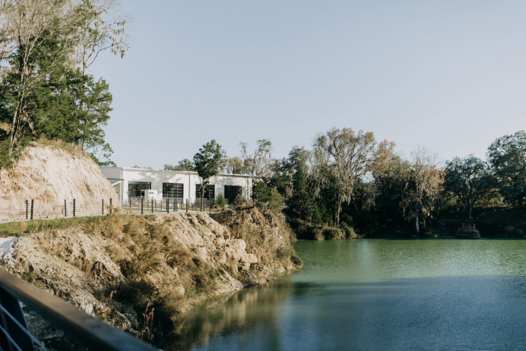 Modern Industrial Farm House Florida Wedding Waterfront Venue White Rock Canyon with Stream and Rocks