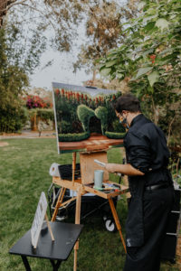 Downtown St. Petersburg Intimate Outdoor Wedding Ceremony With Live Tampa Bay Painter | Florida Outdooor City Park Sunken Gardens