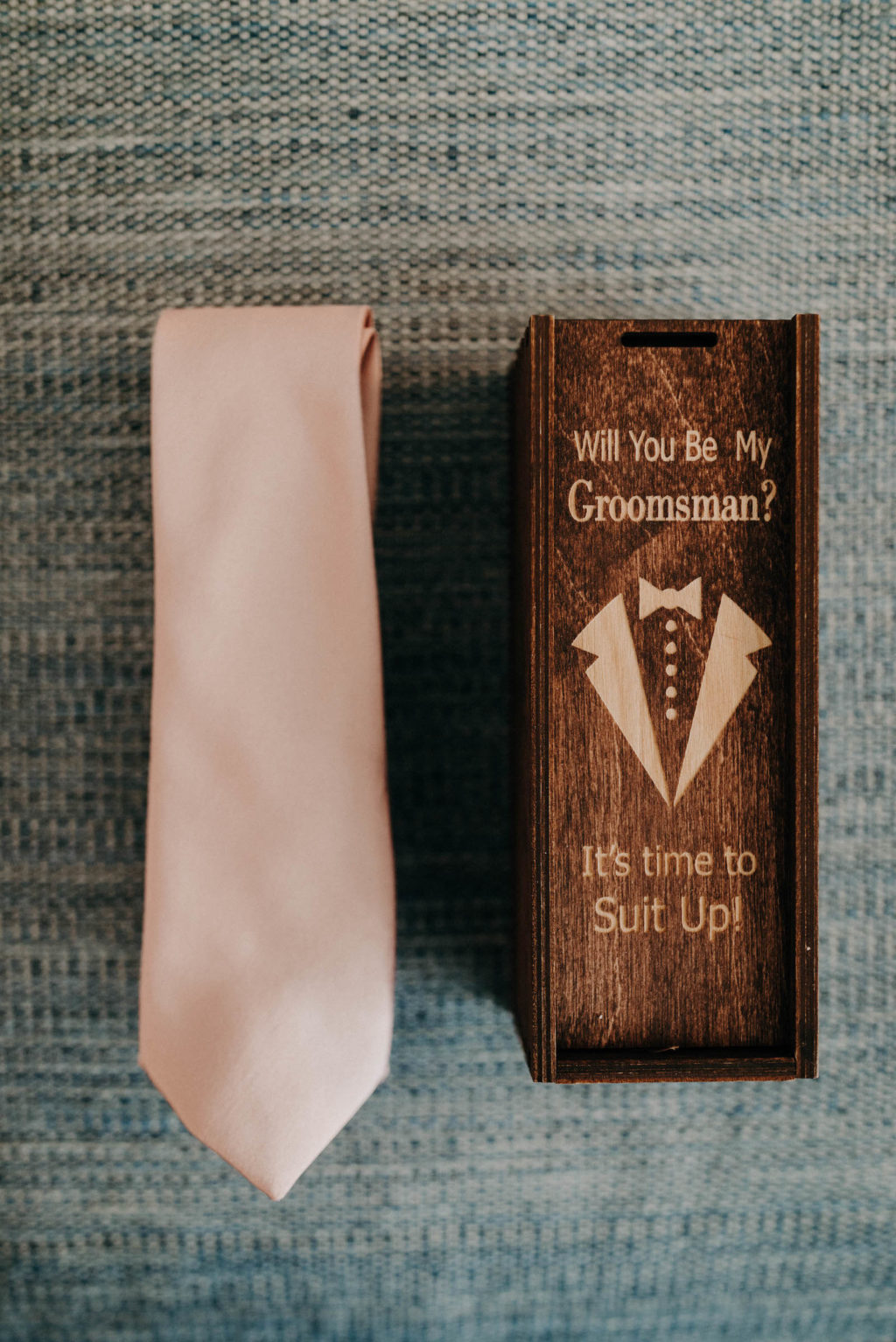 Pale Pink Groomsmen Tie | Groomsmen Day of Gift Ideas