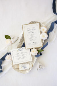 Elegant Modern Gold and Navy Blue Wedding Invitation Suite | Tampa Bay Wedding Photographer Lifelong Photography Studio