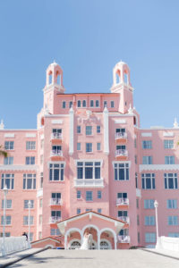 Bride and Groom Outdoor Portrait at St. Pete Beach Wedding Venue The Don CeSar Pink Palace