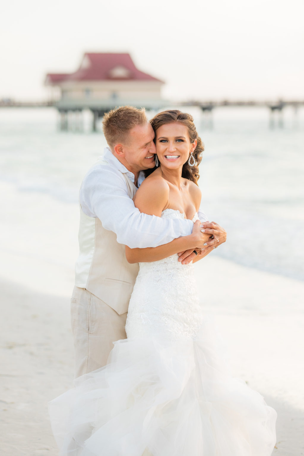 Romantic Bride and Groom on Wedding Venue Hilton Clearwater Beach