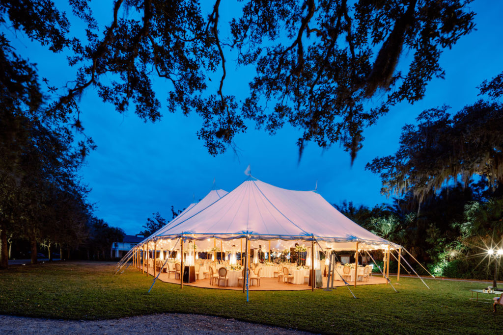 Elegant Luxurious Waterfront Tent Wedding Reception | Tampa Bay NK Productions Wedding Planning | Wedding Venue Bay Preserve at Osprey